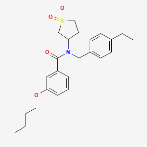 3-butoxy-N-(1,1-dioxidotetrahydrothiophen-3-yl)-N-(4-ethylbenzyl)benzamide