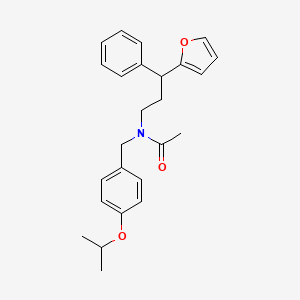 N-[3-(furan-2-yl)-3-phenylpropyl]-N-[4-(propan-2-yloxy)benzyl]acetamide