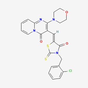 3-{(Z)-[3-(2-Chlorobenzyl)-4-oxo-2-thioxo-1,3-thiazolidin-5-ylidene]methyl}-2-(4-morpholinyl)-4H-pyrido[1,2-A]pyrimidin-4-one