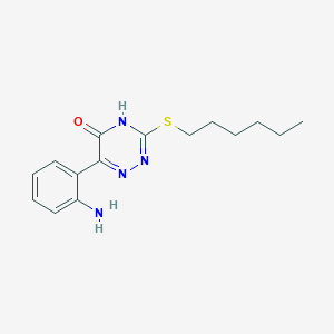 6-(2-Aminophenyl)-3-(hexylsulfanyl)-1,2,4-triazin-5-ol