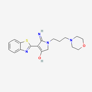 5-Amino-4-(1,3-benzothiazol-2-YL)-1-[3-(morpholin-4-YL)propyl]-2,3-dihydro-1H-pyrrol-3-one