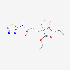 Diethyl ethyl[3-oxo-3-(1,3,4-thiadiazol-2-ylamino)propyl]propanedioate