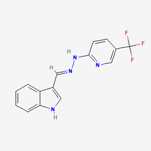 3-[(E)-{2-[5-(trifluoromethyl)pyridin-2-yl]hydrazinylidene}methyl]-1H-indole