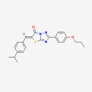 molecular formula C23H23N3O2S B11596016 (5Z)-5-(4-isopropylbenzylidene)-2-(4-propoxyphenyl)[1,3]thiazolo[3,2-b][1,2,4]triazol-6(5H)-one 