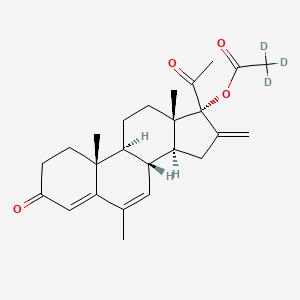 molecular formula C₂₅H₂₉D₃O₄ B1159604 Melengestrol Acetate-d3 