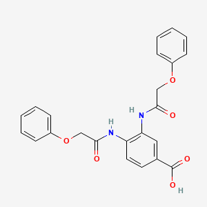 molecular formula C23H20N2O6 B11596059 3,4-Bis[(phenoxyacetyl)amino]benzoic acid 