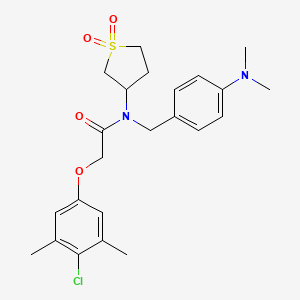 2-(4-chloro-3,5-dimethylphenoxy)-N-[4-(dimethylamino)benzyl]-N-(1,1-dioxidotetrahydrothiophen-3-yl)acetamide