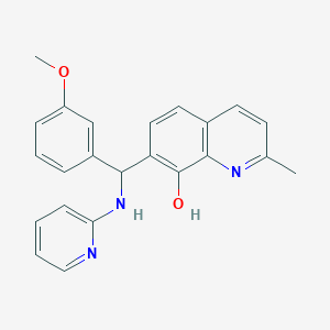 7-[(3-Methoxyphenyl)(pyridin-2-ylamino)methyl]-2-methylquinolin-8-ol