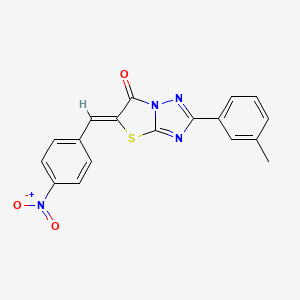 (5Z)-2-(3-methylphenyl)-5-(4-nitrobenzylidene)[1,3]thiazolo[3,2-b][1,2,4]triazol-6(5H)-one