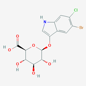 molecular formula C14H13BrClNO7 B115961 5-溴-6-氯-3-吲哚基-b-D-葡萄糖醛酸苷 CAS No. 144110-42-9