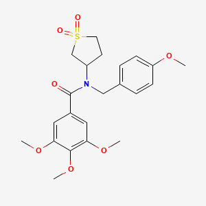 molecular formula C22H27NO7S B11596113 N-(1,1-dioxidotetrahydrothiophen-3-yl)-3,4,5-trimethoxy-N-(4-methoxybenzyl)benzamide 