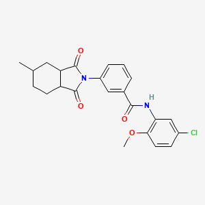 N-(5-chloro-2-methoxyphenyl)-3-(5-methyl-1,3-dioxooctahydro-2H-isoindol-2-yl)benzamide