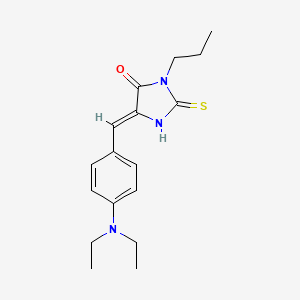 (5Z)-5-[4-(diethylamino)benzylidene]-3-propyl-2-thioxoimidazolidin-4-one