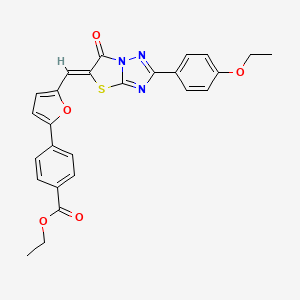 ethyl 4-(5-{(Z)-[2-(4-ethoxyphenyl)-6-oxo[1,3]thiazolo[3,2-b][1,2,4]triazol-5(6H)-ylidene]methyl}furan-2-yl)benzoate