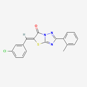 (5Z)-5-(3-chlorobenzylidene)-2-(2-methylphenyl)[1,3]thiazolo[3,2-b][1,2,4]triazol-6(5H)-one