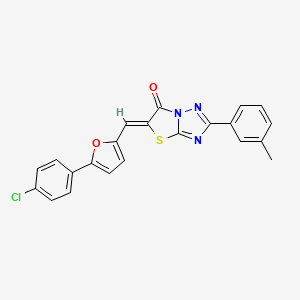 (5Z)-5-{[5-(4-chlorophenyl)furan-2-yl]methylidene}-2-(3-methylphenyl)[1,3]thiazolo[3,2-b][1,2,4]triazol-6(5H)-one