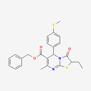 benzyl 2-ethyl-7-methyl-5-[4-(methylsulfanyl)phenyl]-3-oxo-2,3-dihydro-5H-[1,3]thiazolo[3,2-a]pyrimidine-6-carboxylate