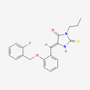 (5Z)-5-{2-[(2-fluorobenzyl)oxy]benzylidene}-3-propyl-2-thioxoimidazolidin-4-one