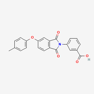 3-[5-(4-methylphenoxy)-1,3-dioxo-1,3-dihydro-2H-isoindol-2-yl]benzoic acid