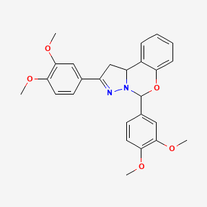 2,5-Bis(3,4-dimethoxyphenyl)-1,10b-dihydropyrazolo[1,5-c][1,3]benzoxazine