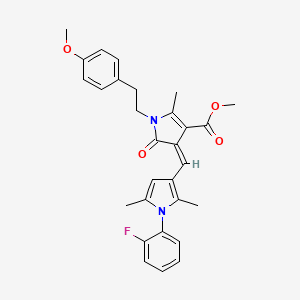 methyl (4Z)-4-{[1-(2-fluorophenyl)-2,5-dimethyl-1H-pyrrol-3-yl]methylidene}-1-[2-(4-methoxyphenyl)ethyl]-2-methyl-5-oxo-4,5-dihydro-1H-pyrrole-3-carboxylate