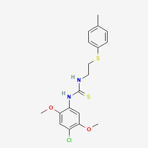 1-(4-Chloro-2,5-dimethoxyphenyl)-3-{2-[(4-methylphenyl)sulfanyl]ethyl}thiourea