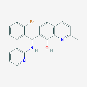 7-[(2-Bromophenyl)(pyridin-2-ylamino)methyl]-2-methylquinolin-8-ol