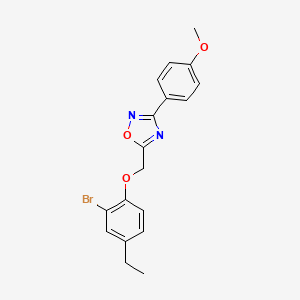 5-[(2-Bromo-4-ethylphenoxy)methyl]-3-(4-methoxyphenyl)-1,2,4-oxadiazole