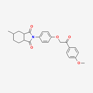 2-{4-[2-(4-methoxyphenyl)-2-oxoethoxy]phenyl}-5-methylhexahydro-1H-isoindole-1,3(2H)-dione