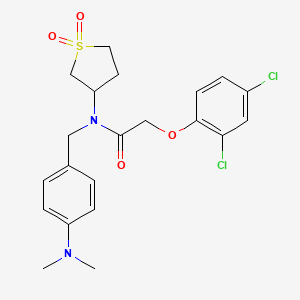 molecular formula C21H24Cl2N2O4S B11596257 2-(2,4-dichlorophenoxy)-N-[4-(dimethylamino)benzyl]-N-(1,1-dioxidotetrahydrothiophen-3-yl)acetamide 