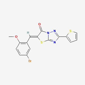 (5Z)-5-(5-bromo-2-methoxybenzylidene)-2-(thiophen-2-yl)[1,3]thiazolo[3,2-b][1,2,4]triazol-6(5H)-one