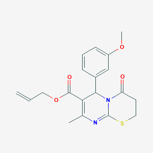 prop-2-en-1-yl 6-(3-methoxyphenyl)-8-methyl-4-oxo-2H,3H,4H,6H-pyrimido[2,1-b][1,3]thiazine-7-carboxylate