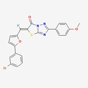 (5Z)-5-{[5-(3-bromophenyl)furan-2-yl]methylidene}-2-(4-methoxyphenyl)[1,3]thiazolo[3,2-b][1,2,4]triazol-6(5H)-one