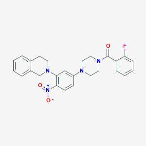 2-{5-[4-(2-Fluorobenzoyl)piperazin-1-yl]-2-nitrophenyl}-1,2,3,4-tetrahydroisoquinoline