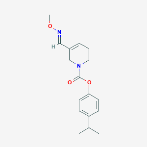 molecular formula C17H22N2O3 B115963 4-Isopropylphenyl (E)-3,6-dihydro-5-((methoxyimino)methyl)-1(2H)-pyridinecarboxylate CAS No. 145071-49-4