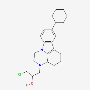 1-chloro-3-(8-cyclohexyl-1,2,3a,4,5,6-hexahydro-3H-pyrazino[3,2,1-jk]carbazol-3-yl)-2-propanol