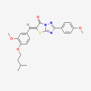 (5Z)-5-[3-methoxy-4-(3-methylbutoxy)benzylidene]-2-(4-methoxyphenyl)[1,3]thiazolo[3,2-b][1,2,4]triazol-6(5H)-one