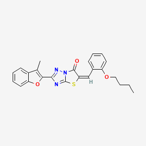 (5E)-5-(2-butoxybenzylidene)-2-(3-methyl-1-benzofuran-2-yl)[1,3]thiazolo[3,2-b][1,2,4]triazol-6(5H)-one