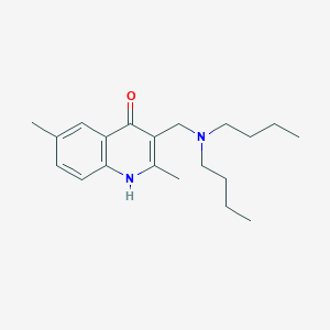 3-[(Dibutylamino)methyl]-2,6-dimethylquinolin-4-ol