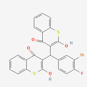 3,3'-[(3-bromo-4-fluorophenyl)methanediyl]bis(4-hydroxy-2H-thiochromen-2-one)