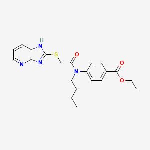 ethyl 4-{butyl[(3H-imidazo[4,5-b]pyridin-2-ylsulfanyl)acetyl]amino}benzoate