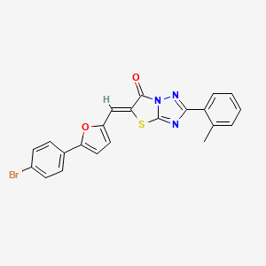 (5Z)-5-{[5-(4-bromophenyl)-2-furyl]methylene}-2-(2-methylphenyl)[1,3]thiazolo[3,2-b][1,2,4]triazol-6(5H)-one