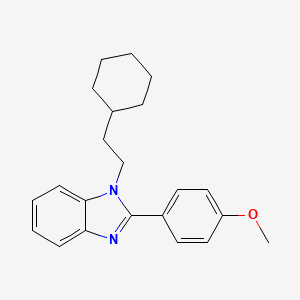 molecular formula C22H26N2O B11596413 1-(2-cyclohexylethyl)-2-(4-methoxyphenyl)-1H-benzimidazole 