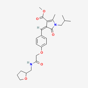 methyl (4Z)-2-methyl-1-(2-methylpropyl)-5-oxo-4-(4-{2-oxo-2-[(tetrahydrofuran-2-ylmethyl)amino]ethoxy}benzylidene)-4,5-dihydro-1H-pyrrole-3-carboxylate