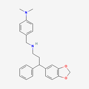 4-({[3-(1,3-benzodioxol-5-yl)-3-phenylpropyl]amino}methyl)-N,N-dimethylaniline