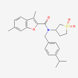 2-Benzofurancarboxamide,3,6-dimethyl-N-[[4-(1-methylethyl)phenyl]methyl]-N-(tetrahydro-1,1-dioxido-3-thienyl)-(9CI)