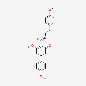 5-(4-Methoxyphenyl)-2-({[2-(4-methoxyphenyl)ethyl]amino}methylidene)cyclohexane-1,3-dione