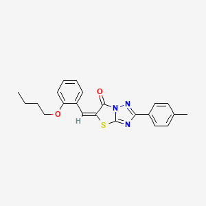 (5E)-5-(2-butoxybenzylidene)-2-(4-methylphenyl)[1,3]thiazolo[3,2-b][1,2,4]triazol-6(5H)-one