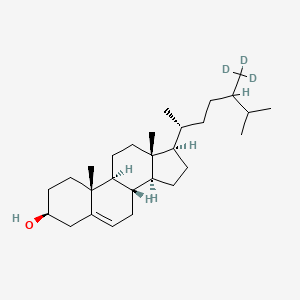 molecular formula C₂₈H₄₅D₃O B1159654 (3S,8S,9S,10R,13R,14S,17R)-10,13-dimethyl-17-[(2R)-6-methyl-5-(trideuteriomethyl)heptan-2-yl]-2,3,4,7,8,9,11,12,14,15,16,17-dodecahydro-1H-cyclopenta[a]phenanthren-3-ol 