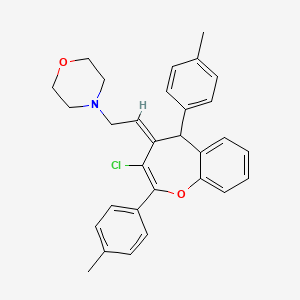 molecular formula C30H30ClNO2 B11596541 4-{(2Z)-2-[3-chloro-2,5-bis(4-methylphenyl)-1-benzoxepin-4(5H)-ylidene]ethyl}morpholine 